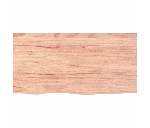 Estante de pared madera de roble tratada marrón claro 80x40x2cm