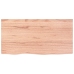 Estante pared madera roble tratada marrón claro 80x40x(2-4) cm