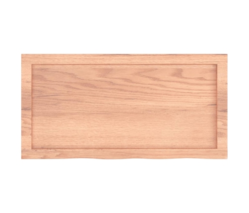 Estante pared madera roble tratada marrón claro 80x40x(2-4) cm