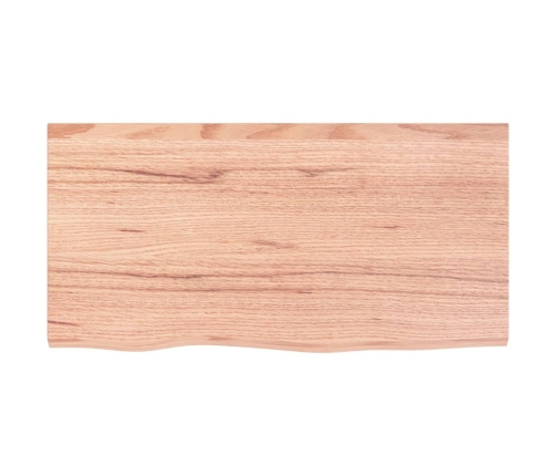 Estante pared madera roble tratada marrón claro 80x40x(2-6) cm