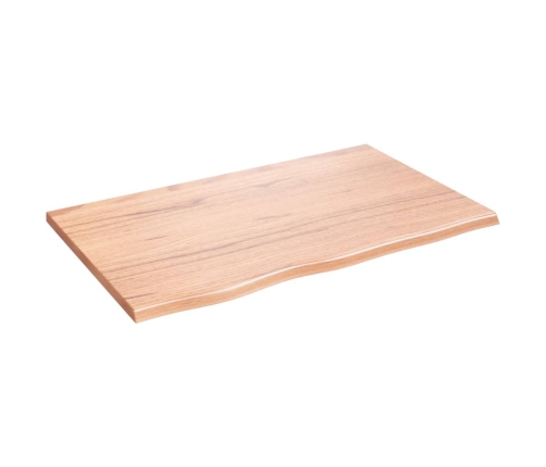 Estante de pared madera de roble tratada marrón claro 80x50x2cm