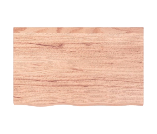 Estante de pared madera de roble tratada marrón claro 80x50x2cm