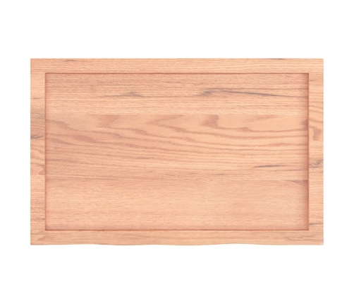 Estante pared madera roble tratada marrón claro 80x50x(2-4) cm