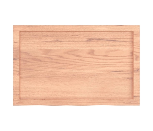 Estante pared madera roble tratada marrón claro 80x50x(2-6) cm