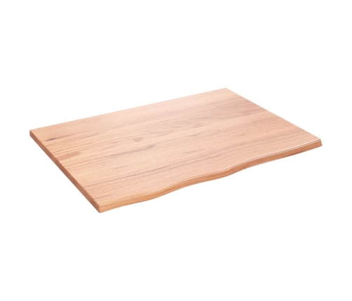 Estante de pared madera de roble tratada marrón claro 80x60x2cm