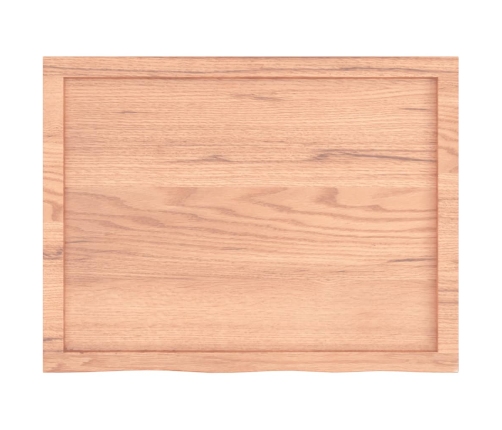 Estante pared madera roble tratada marrón claro 80x60x(2-4) cm