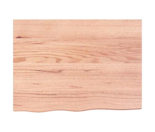 Estante pared madera roble tratada marrón claro 80x60x(2-6) cm