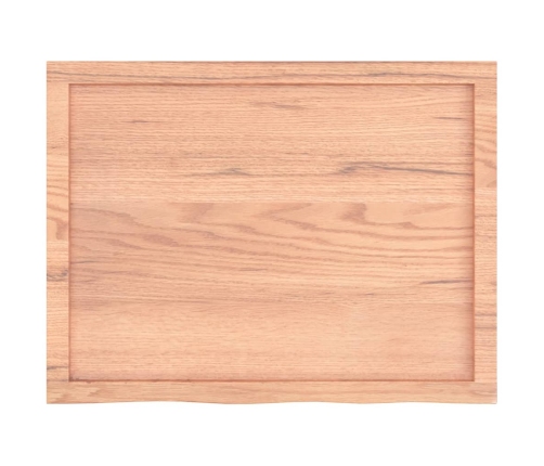 Estante pared madera roble tratada marrón claro 80x60x(2-6) cm