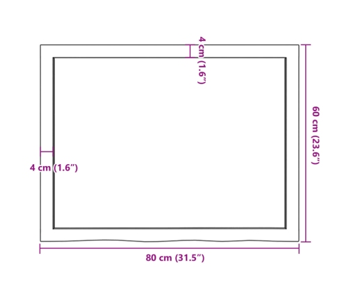 Estante pared madera roble tratada marrón claro 80x60x(2-6) cm