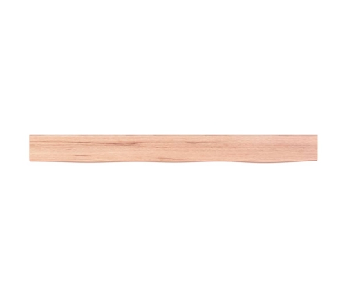 Estante de pared madera roble tratada marrón claro 100x10x2 cm