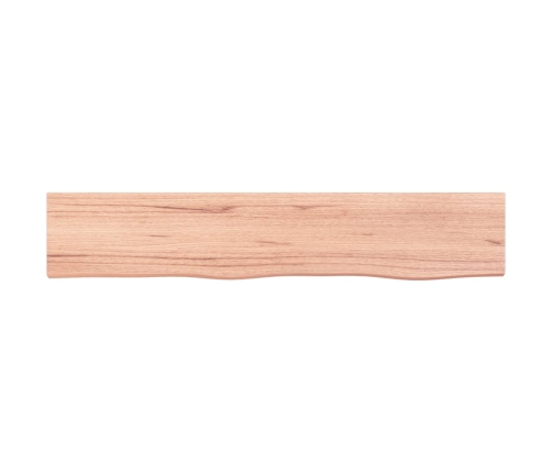 Estante de pared madera roble tratada marrón claro 100x20x2 cm