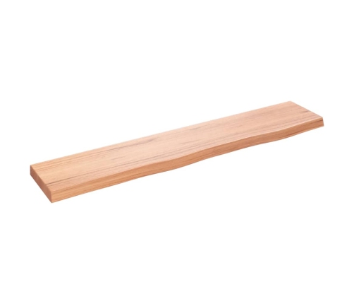 Estante de pared madera roble tratada marrón claro 100x20x4 cm