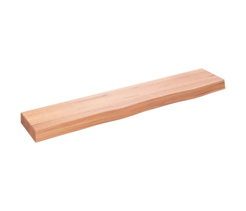 Estante de pared madera roble tratada marrón claro 100x20x6 cm