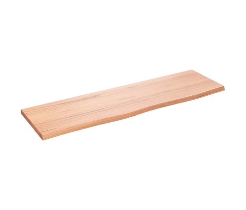 Estante de pared madera roble tratada marrón claro 100x30x2 cm