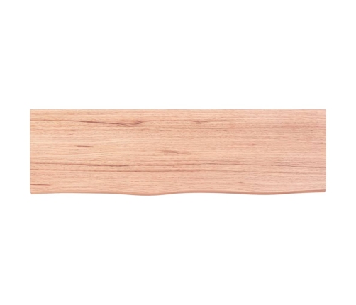 Estante de pared madera roble tratada marrón claro 100x30x2 cm