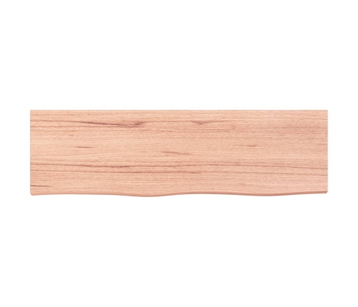 Estante pared madera roble tratada marrón claro 100x30x(2-4) cm