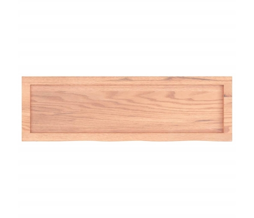 Estante pared madera roble tratada marrón claro 100x30x(2-4) cm