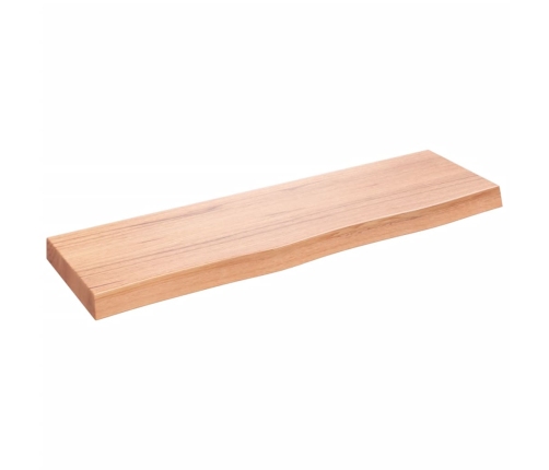 Estante pared madera roble tratada marrón claro 100x30x(2-6) cm