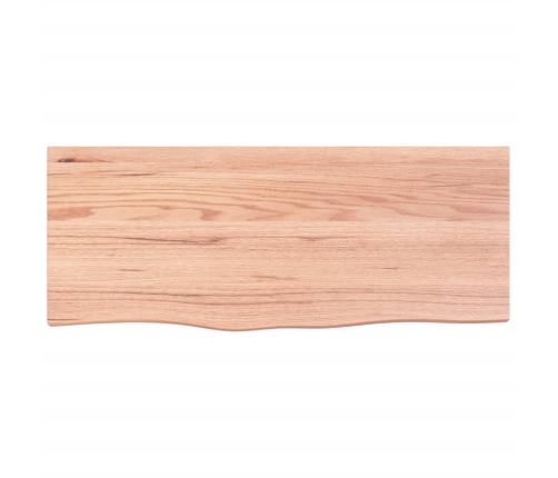 Estante de pared madera roble tratada marrón claro 100x40x2 cm