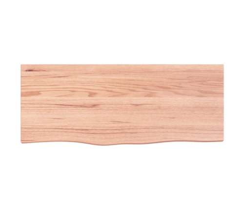 Estante pared madera roble tratada marrón claro 100x40x(2-6) cm