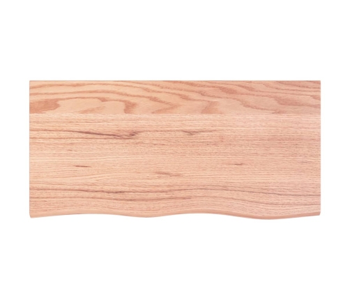 Estante de pared madera roble tratada marrón claro 100x50x2 cm