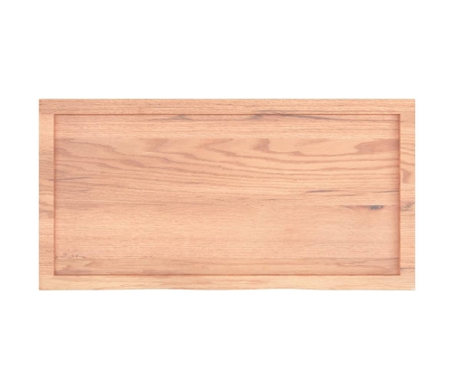 Estante pared madera roble tratada marrón claro 100x50x(2-4) cm