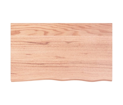 Estante de pared madera roble tratada marrón claro 100x60x2 cm