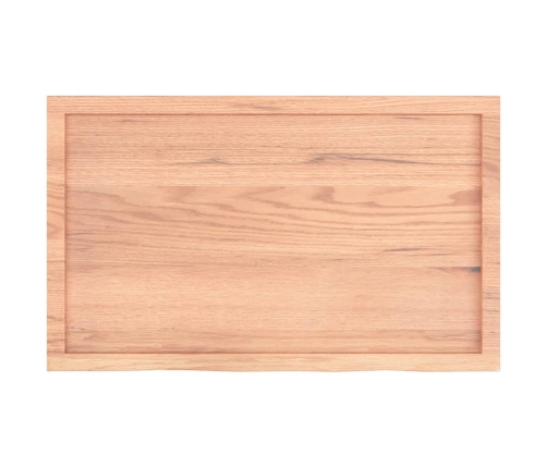 Estante pared madera roble tratada marrón claro 100x60x(2-6) cm