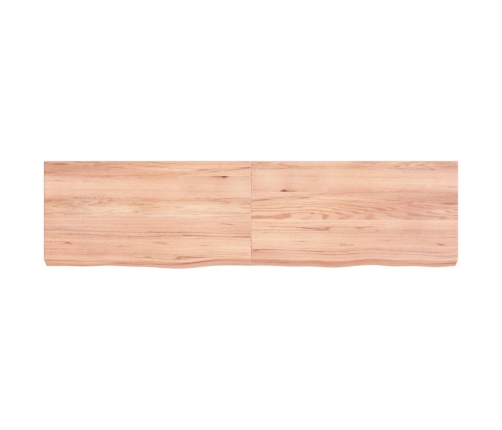 vidaXL Estante pared madera roble tratada marrón claro 120x30x(2-6) cm