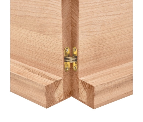 vidaXL Estante pared madera roble tratada marrón claro 120x30x(2-6) cm