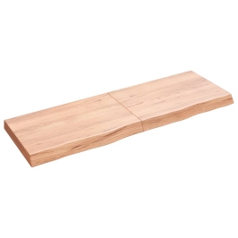 Estante pared madera roble tratada marrón claro 120x40x(2-6) cm