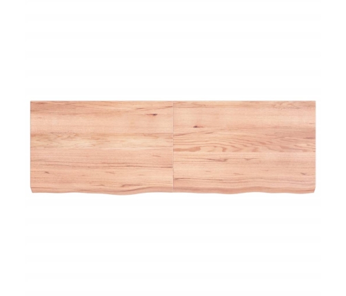 vidaXL Estante pared madera roble tratada marrón claro 120x40x(2-6) cm