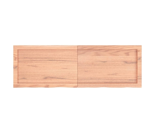 vidaXL Estante pared madera roble tratada marrón claro 120x40x(2-6) cm