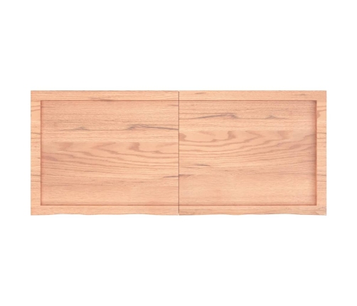 Estante pared madera roble tratada marrón claro 120x50x(2-4) cm