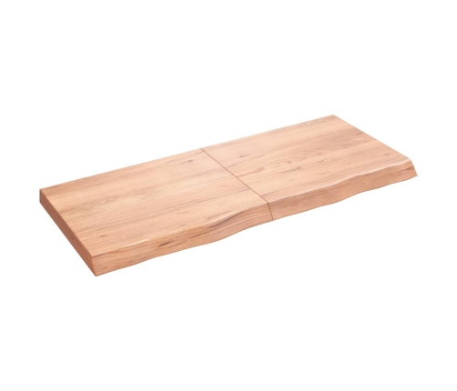 vidaXL Estante pared madera roble tratada marrón claro 120x50x(2-6) cm