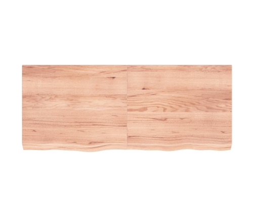 vidaXL Estante pared madera roble tratada marrón claro 120x50x(2-6) cm