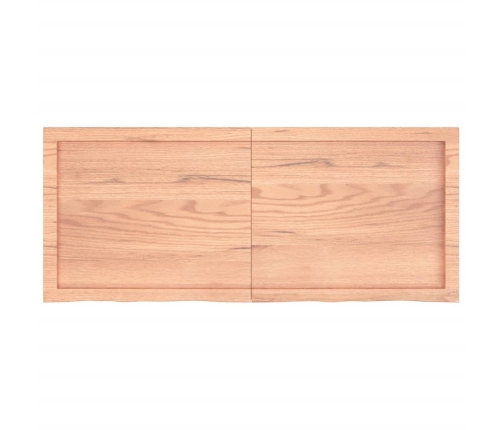 vidaXL Estante pared madera roble tratada marrón claro 120x50x(2-6) cm