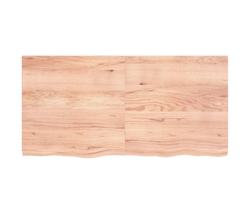 Estante pared madera roble tratada marrón claro 120x60x(2-4) cm