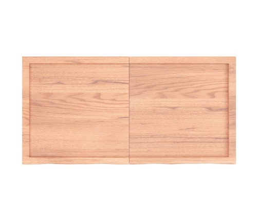 Estante pared madera roble tratada marrón claro 120x60x(2-4) cm