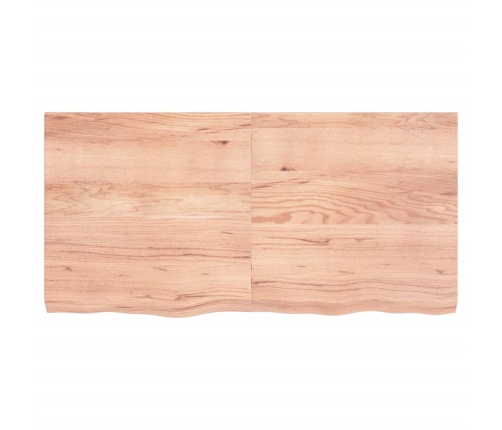 Estante pared madera roble tratada marrón claro 120x60x(2-6) cm