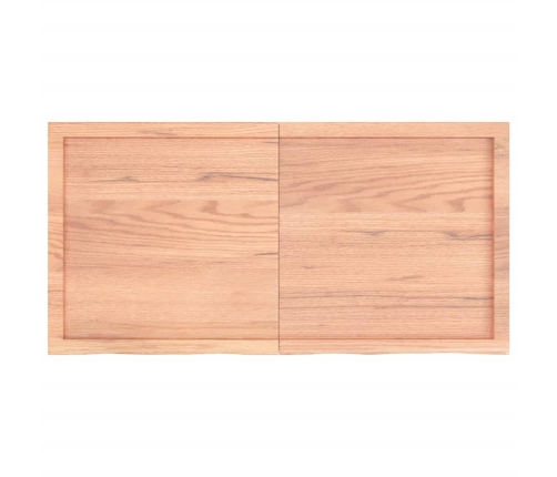 Estante pared madera roble tratada marrón claro 120x60x(2-6) cm