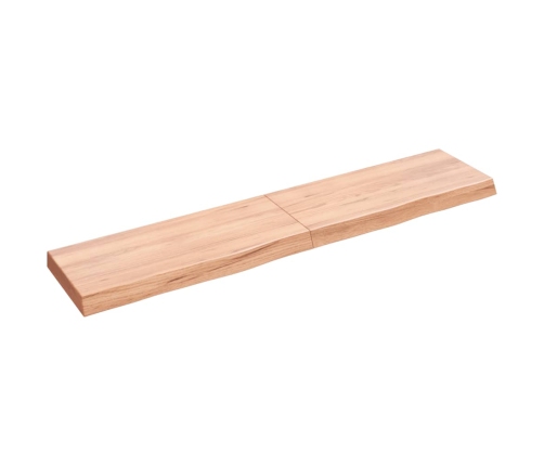 vidaXL Estante pared madera roble tratada marrón claro 140x30x(2-6) cm