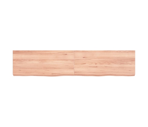 vidaXL Estante pared madera roble tratada marrón claro 140x30x(2-6) cm