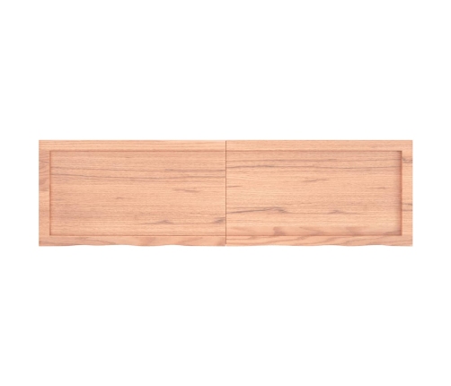 Estante pared madera roble tratada marrón claro 140x40x(2-6) cm