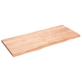 Estante pared madera roble tratada marrón claro 140x60x(2-4) cm