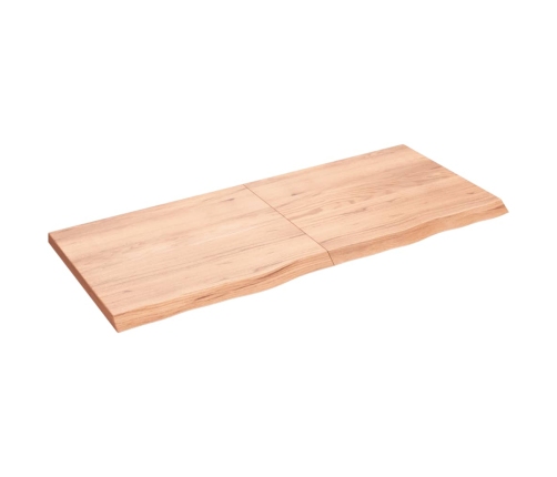 vidaXL Estante pared madera roble tratada marrón claro 140x60x(2-4) cm