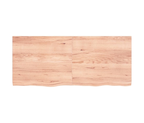 vidaXL Estante pared madera roble tratada marrón claro 140x60x(2-4) cm