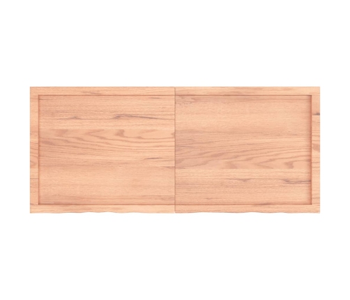 vidaXL Estante pared madera roble tratada marrón claro 140x60x(2-4) cm