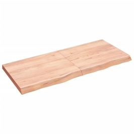 Estante pared madera roble tratada marrón claro 140x60x(2-6) cm