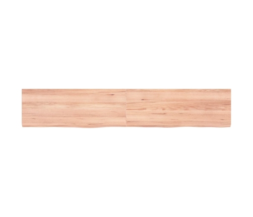 Estante pared madera roble tratada marrón claro 160x30x(2-4) cm